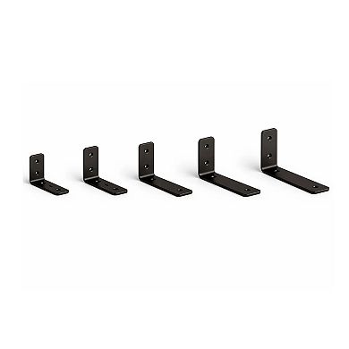 Kingsley 12" DIY Home Wall Shelf Brackets - 6-Pack