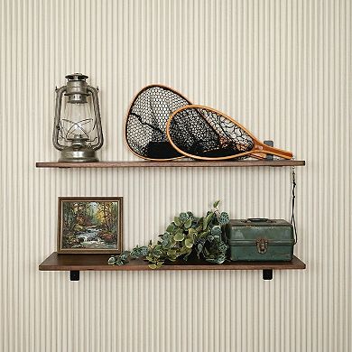 Kingsley 12" DIY Home Wall Shelf Brackets - 6-Pack