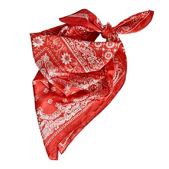 Headbands of Hope Satin Paisley Headscarf - Red