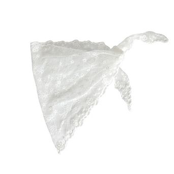 Headbands of Hope Delicate Lace Headscarf - White