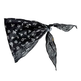 Headbands of Hope Ponytail Hair Scarf - Black Paisley