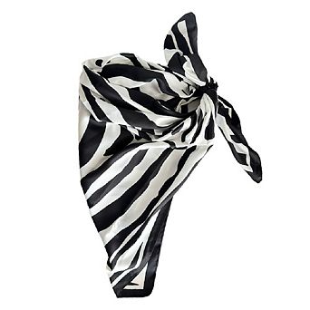 Headbands of Hope Satin Striped Headscarf - Black