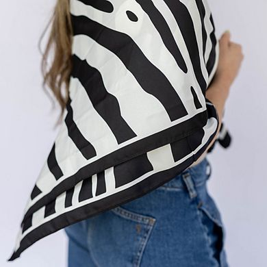 Headbands of Hope Satin Striped Headscarf - Black