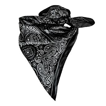 Headbands of Hope Satin Paisley Headscarf - Black