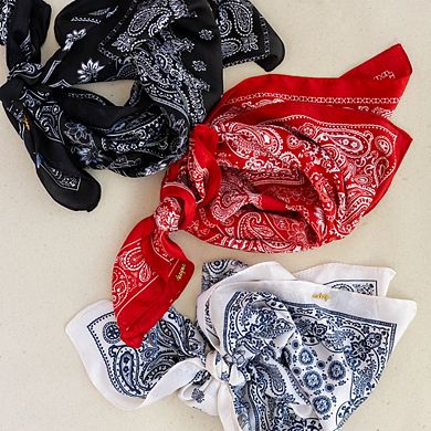 Headbands of Hope Satin Paisley Headscarf - Black