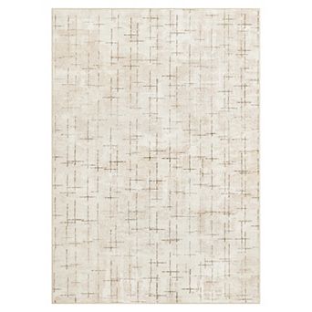 Abstract Area Rugs, Modern Boho Neutral Striped Anti-Skid Contemporary Geometric Washable Carpets