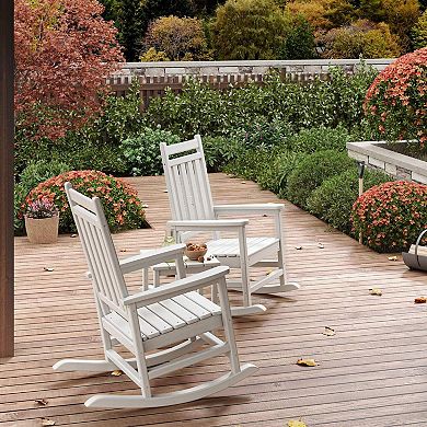 HDPE Outdoor Rocking Chair Set (2-Piece)