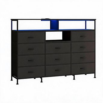 black dresser near me FUFU&GAGA Black 63.0-in W Standard dresser one_size
