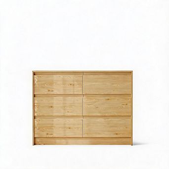 6 Drawers Dresser for Bedroom, 47" Wide Wood Dressers & Chests of Drawers with Handle