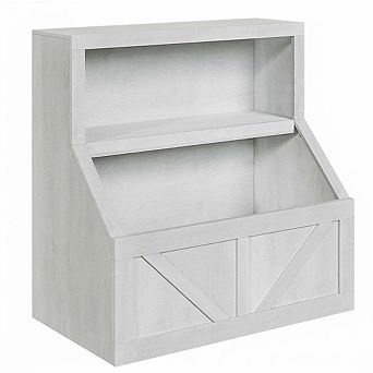 Toddler Bookshelf, Toy Storage Organizer, Wooden Bookcase Cabinet with Large Cubbies and Tabletop