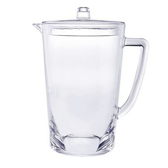 Oval Halo Design 2.75-qt Plastic Water Pitcher with Lid and Spout