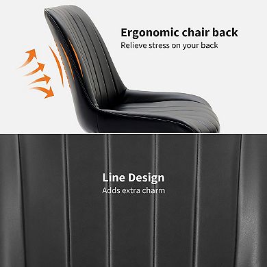 2 Pack Dining Chairs Set - Comfortable Modern Upholstered Chair with Metal Legs