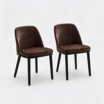 Dining Chairs Set of 2, Modern Dining Room Chairs with Sold Wood Legs for Living Room, Bedroom