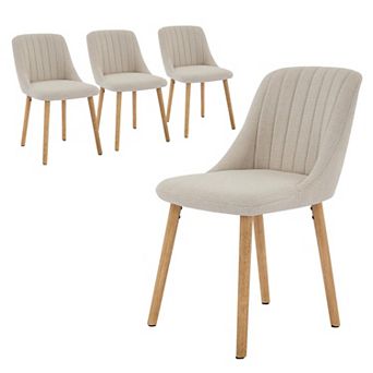 Dining Chairs Set of 4,300LBS Modern Fabric Kitchen Chairs,Comfy from Upholstered,Ergonomic Backrest