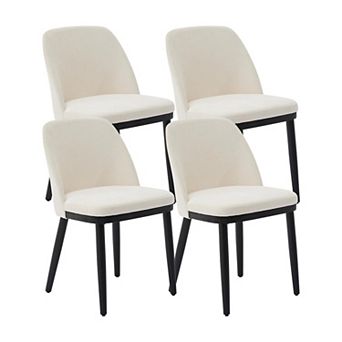 Dining Chair Set of 4/6, Modern Upholstered Kitchen Chair, Dining Room Chair with Wooden Legs