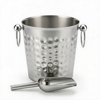 3-litre double-walled insulated ice bucket - comes with a lid and a scoop