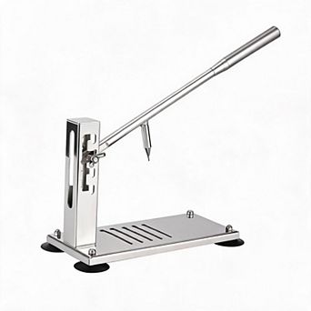 Stainless steel oyster shucker, with 5-position height adjustment