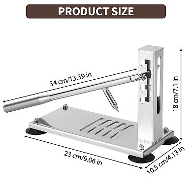 Stainless steel oyster shucker, with 5-position height adjustment