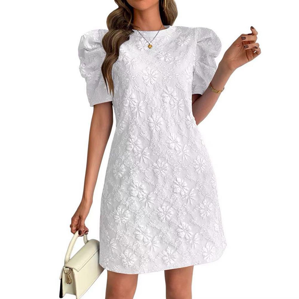 where to get a white dress ALUNA Fluid Long IN M/L | fits US 6-10 | Long-sleeve inner sleeves are balloon sleeves Ballroom/Smooth Dresses for Dance Size:7-9 months Shop: Chemicals & Microfibers