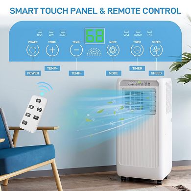 Ultra Quiet 3-in-1 Portable Air Conditioner 10000 BTU- Efficient Cooling
