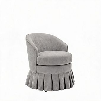 Mid-Century Modern Swivel Accent Chair, 300lb Capacity, Grey