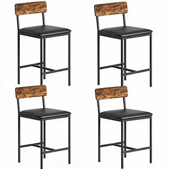 25.5" Modern Counter Height Bar Stools with Metal Legs set of 4