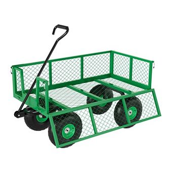 Heavy Duty Mesh Garden Metal Wagon with Removable Sides