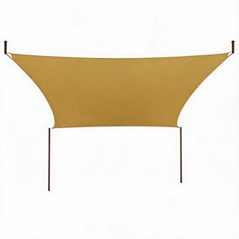 10x13FT Sand Rectangle UV Block Sun Shade Sail Outdoor Patio Canopy