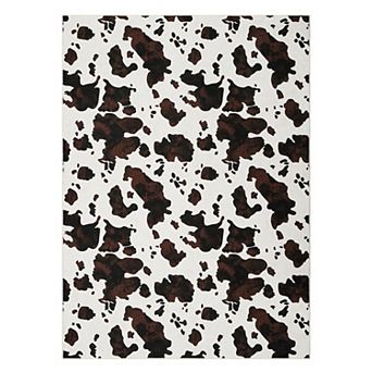 Cow Print Rug Western Room Decor Carpet Milk Cow Print Washable Decorative Rug for Living Room