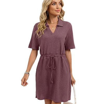 drawstring waist t shirt dress Drawstring Waist Hooded T-Shirt Dress