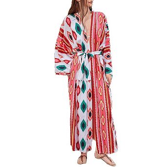 Women Casual Swimsuit Coverup Lightweight Boho Kimono Cardigans for Summer