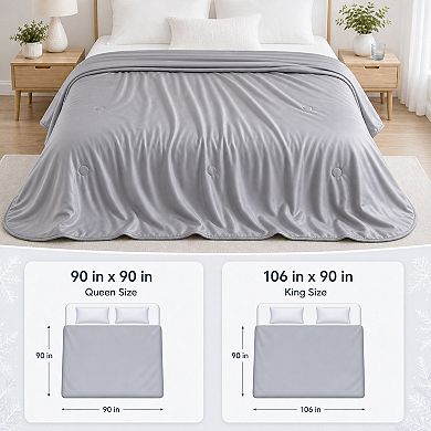 Lightweight Cooling Comforter Rayon from Bamboo Summer Cooling Blanket for Hot Sleepers