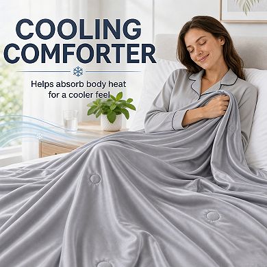 Lightweight Cooling Comforter Rayon from Bamboo Summer Cooling Blanket for Hot Sleepers