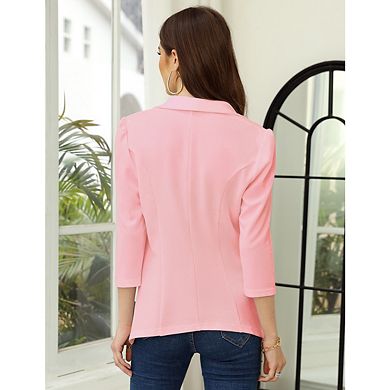 Women's long-sleeved classic draped puff sleeve irregular cardigan top