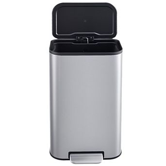 8 Gallon (30L) Stainless Steel Step-on Garbage Can with Soft-Close Lid and Odor Protection