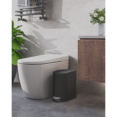 Slim Step-On Trash Can 1.6 Gallon - Stainless Steel