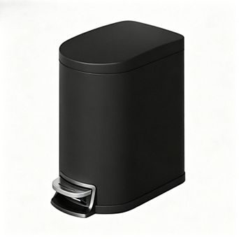 Slim Step-On Trash Can 1.6 Gallon - Stainless Steel