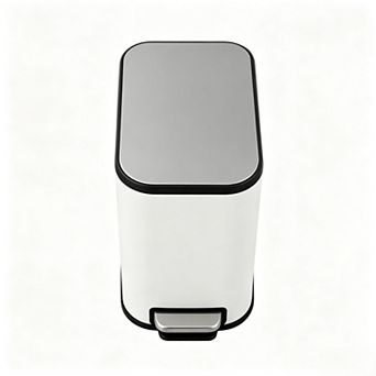 5 Liter / 1.32 Gallon Stainless Steel Trash Bin, Step Pedal