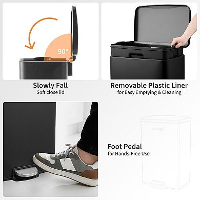 13.2 Gallon /50 Liter Trash Can with Lid