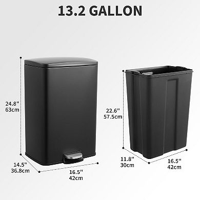 13.2 Gallon /50 Liter Trash Can with Lid