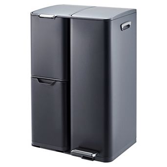 16 Gal 3-in-1 Stainless Steel Kitchen Trash Can