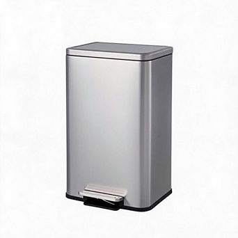 12 Gallon/45L Stainless Steel, Rectangular Step Bin