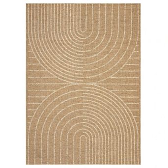 Modern Rainbow Easy Jute Area Rugs, Washable Natural Contemporary Indoor Outdoor Runners Carpet