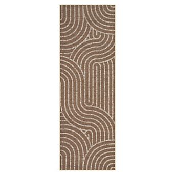 Modern Rainbow Easy Jute Area Rugs, Washable Boho Abstract Natural Contemporary Runners Carpet