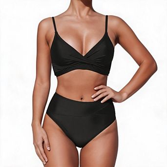 High Waist Two Piece Bikini Sets for Women Summer Bathing Suit Beach Swimwear