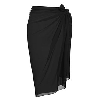Ekouaer Women Sarong Swimsuit Coverups Chiffon Long Bikini Wraps Sheer Beach Bathing Suit Cover Up