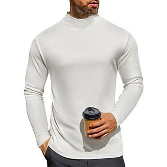 Ekouaer Mens Mock Turtleneck Long Sleeve Turtle Neck Tops Undershirt Thermal Sweater Shirts