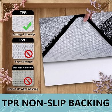 Microfiber Bathroom Rug Shaggy Soft Absorbent Non Slip Thick Plush Machine Washable Dry Mat