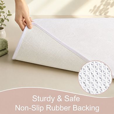 Soft Absorbent Non Slip Quick Dry Machine Washable Bathroom Rug