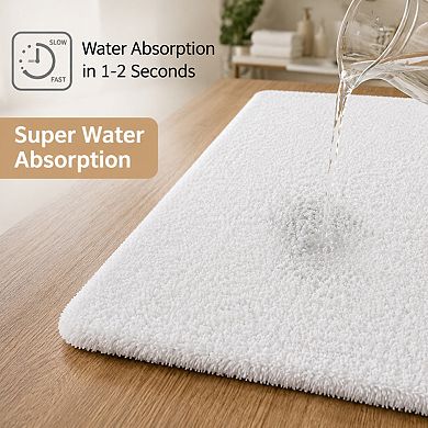 Soft Absorbent Non Slip Quick Dry Machine Washable Bathroom Rug
